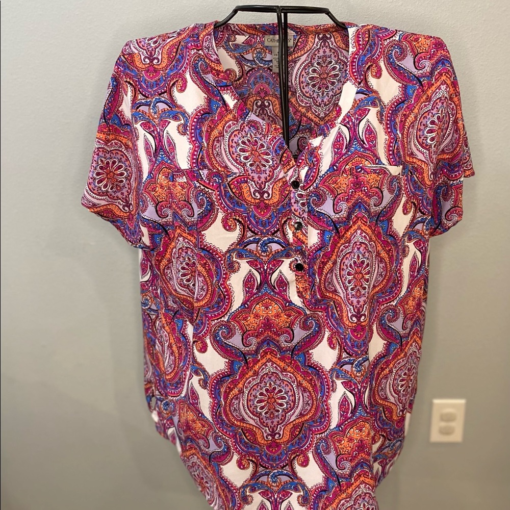 Catherine’s brand paisley patterned blouse